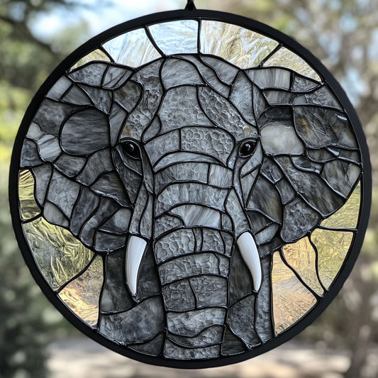 Elephant WU2810062CL Stained Glass Suncatcher