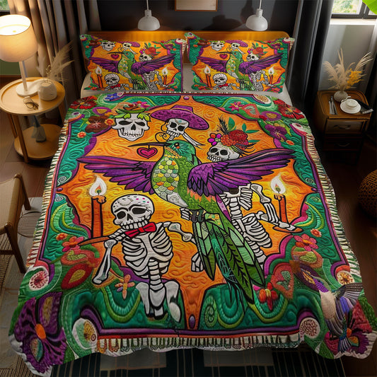Hummingbird And Skeleton WN2110096CL Duvet Cover Set