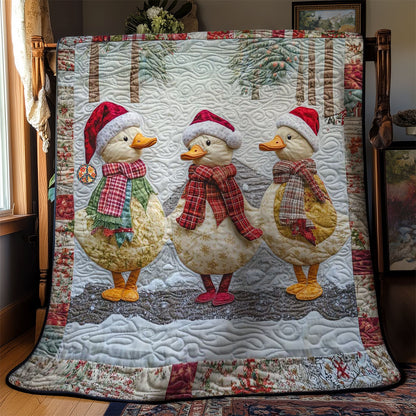 Festive Duck Trio WN1312015CL Quilt