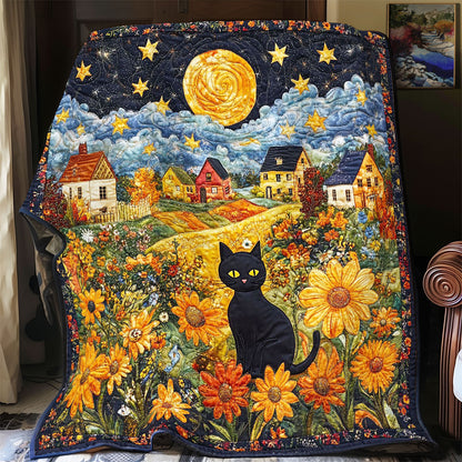 Black Cat In Night WY1002016CL Quilt