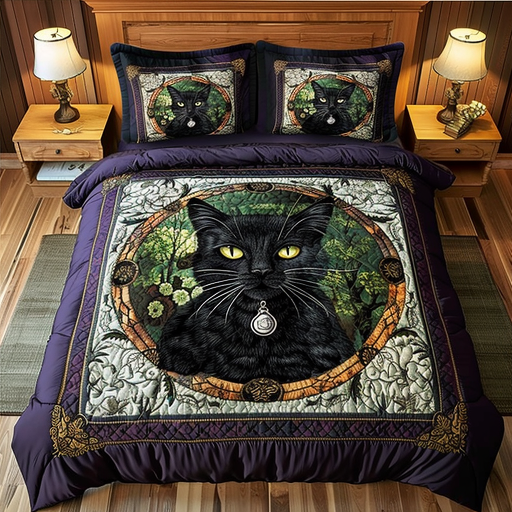 Mystic Black Cat WY0801114CL Duvet Cover Set