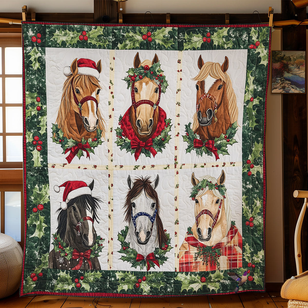 Christmas Horse WY1211037CL Quilt