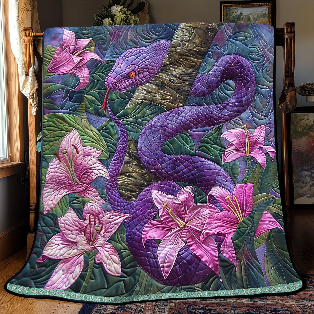 Purple Poisonous Snake WP0609036CL Quilt