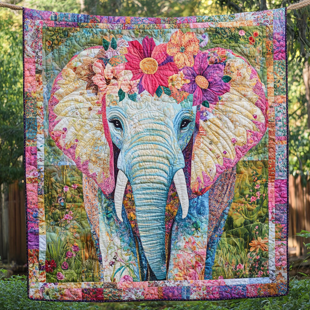 Elephant Flower WT2201004CL Quilt