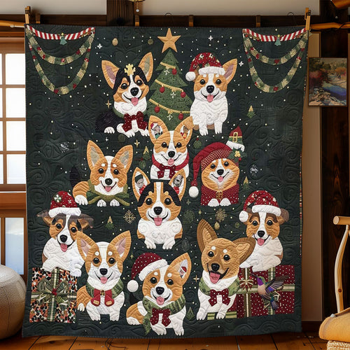 Corgi Christmas Joy WN3110033CL Quilt