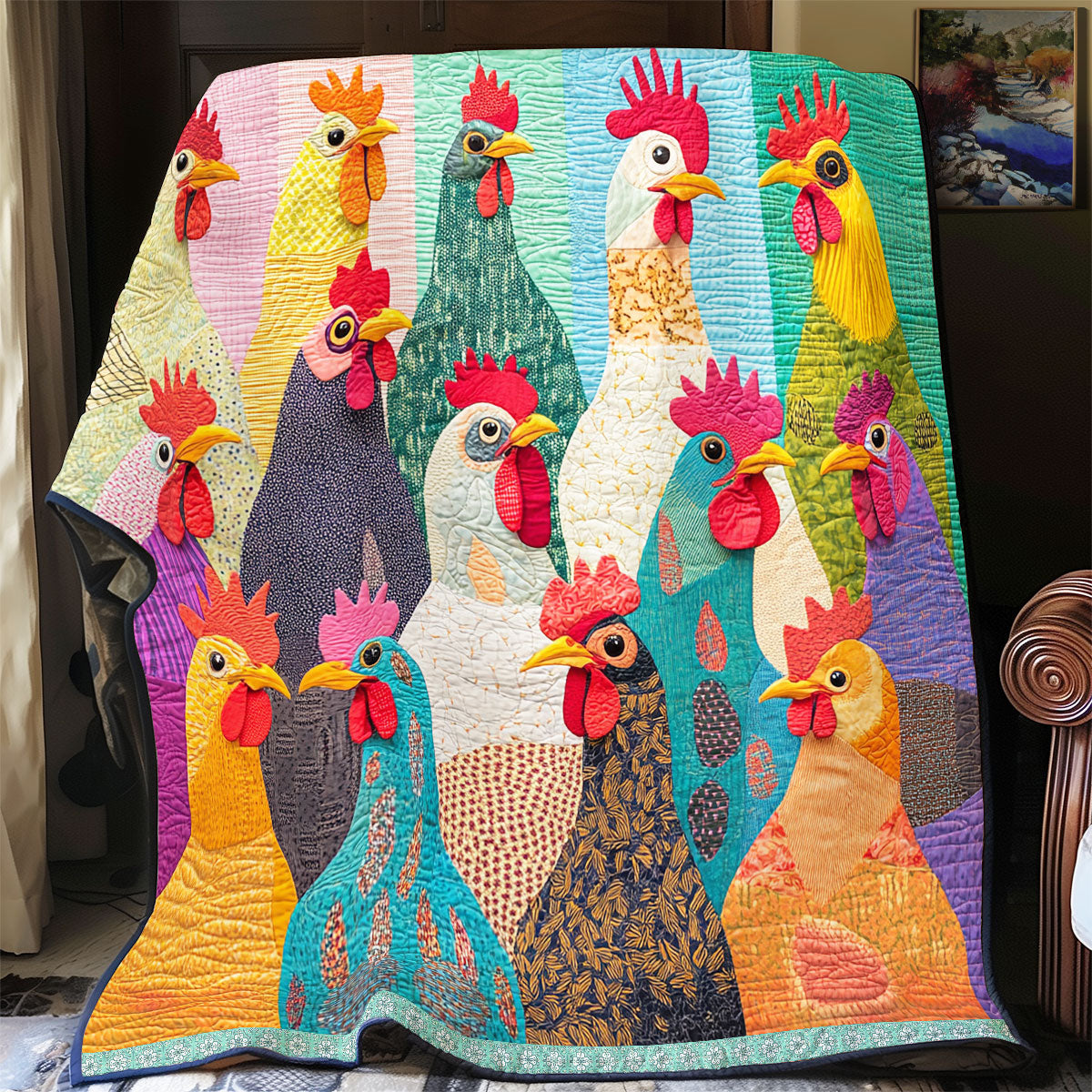 Chicken WU0110006CL Quilt