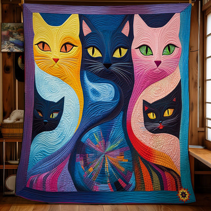 Abstract Cat Portrait WY1211008CL Quilt