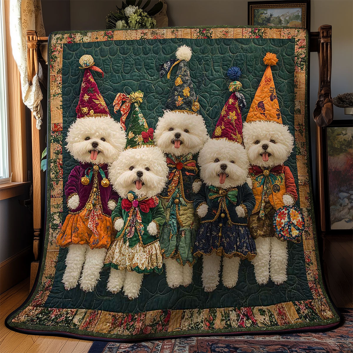 Bichon Frise Party WN0711089CL Quilt