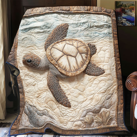 Turtle In Beach WY2001017CL Quilt