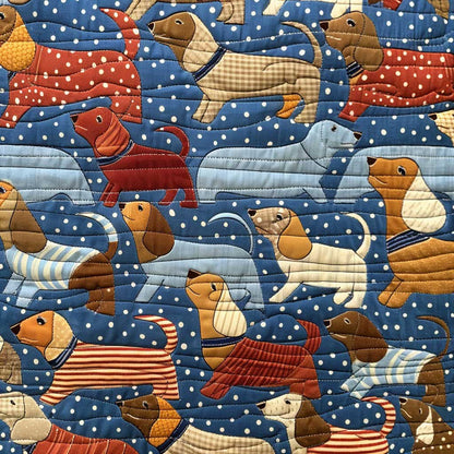 Dachshund On Street WM2607001CL Quilt