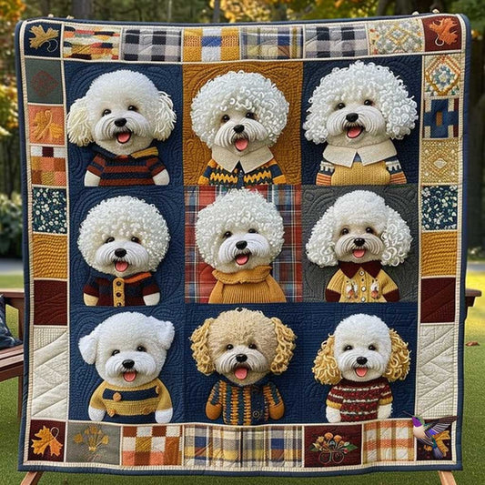 Warm Bichon Frise Winter WN1110029CL Quilt