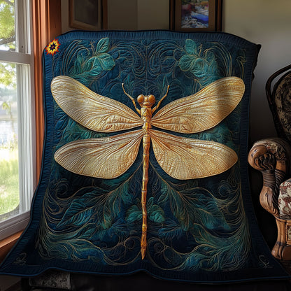 Gold Dragonfly WY0212037CL Quilt