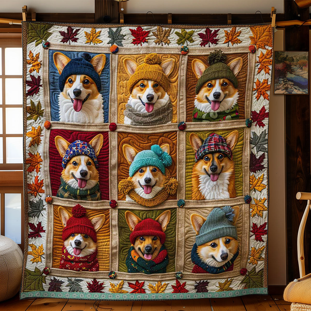 Cute Corgi WJ1109002CL Quilt