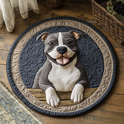 Playful Pitbull CP2104003CL Quilted Round Mat