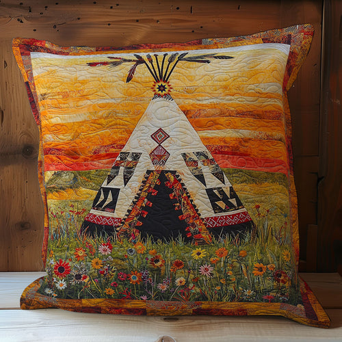 Native American Tent WY1712064CL Quilt Pillow Case