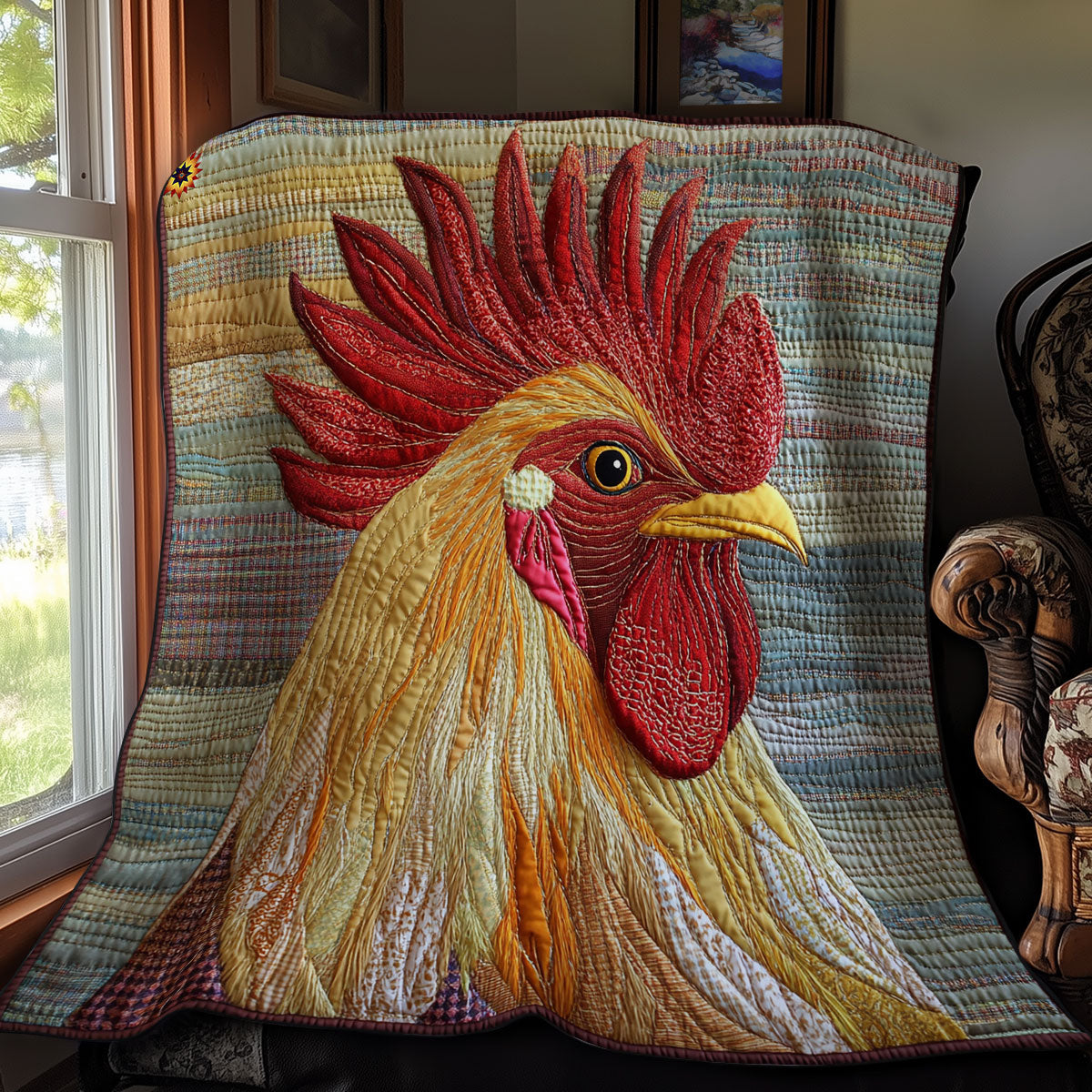 Abstract Chicken WY1911051CL Quilt