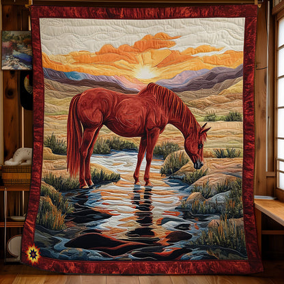 Horse In Sunset WY0312048CL Quilt