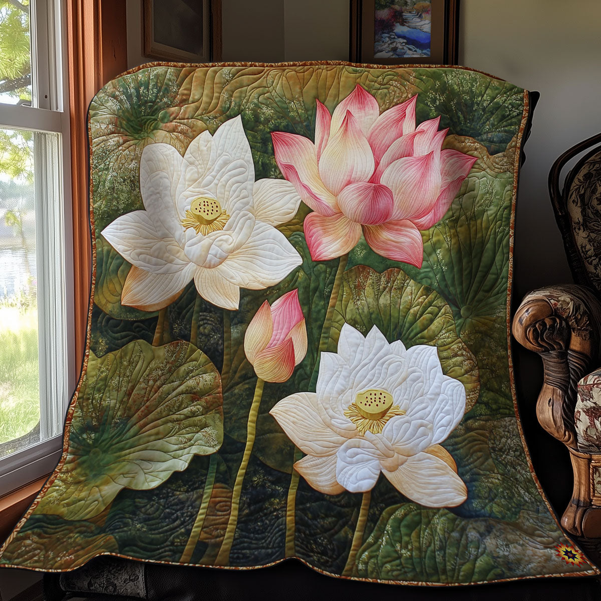 Lotus Flower WY0911012CL Quilt