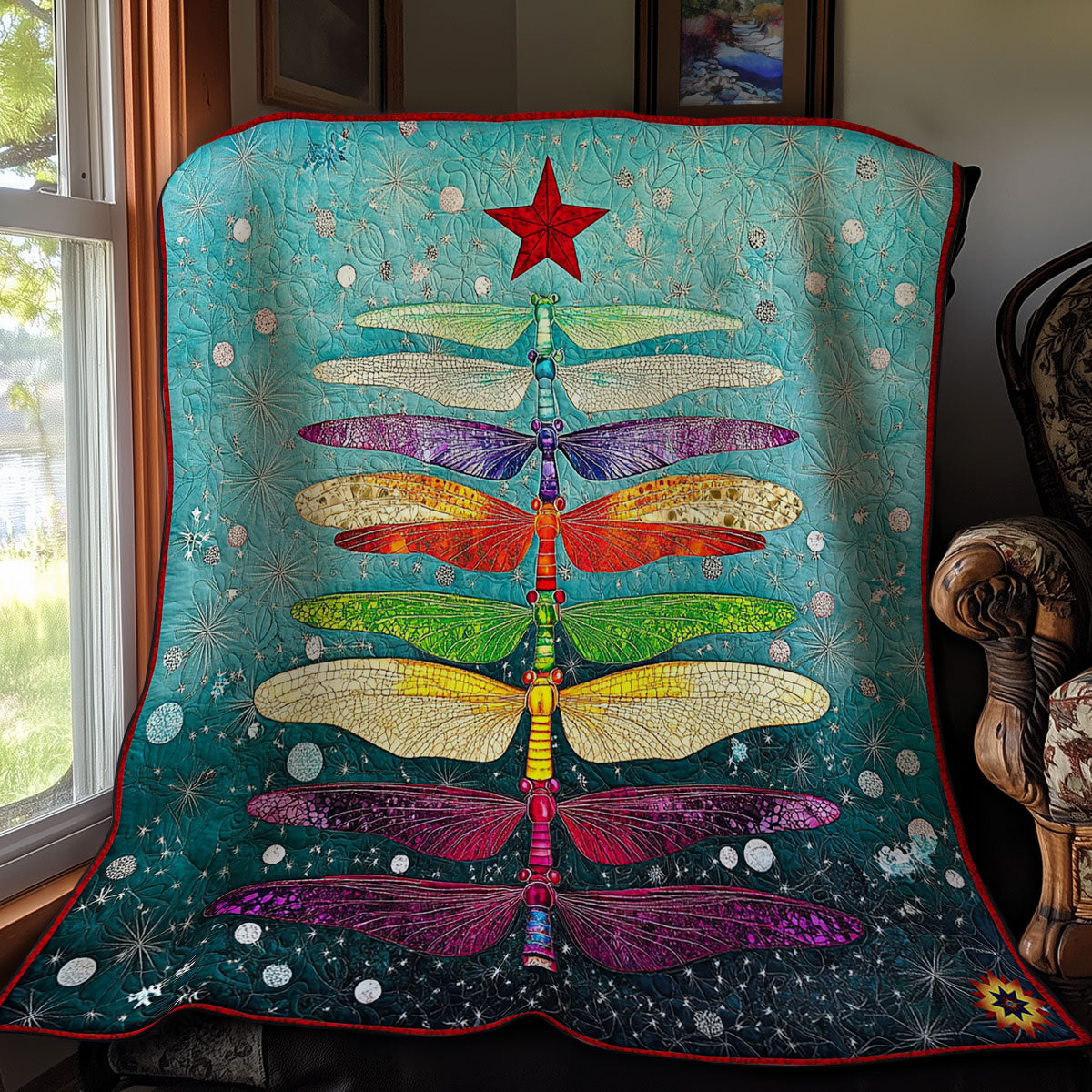 Dragonfly Christmas Tree WY2311025CL Quilt