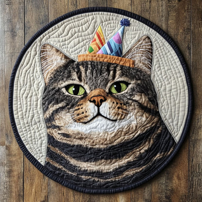 Meowday Celebration CP0206060CL Quilted Round Mat