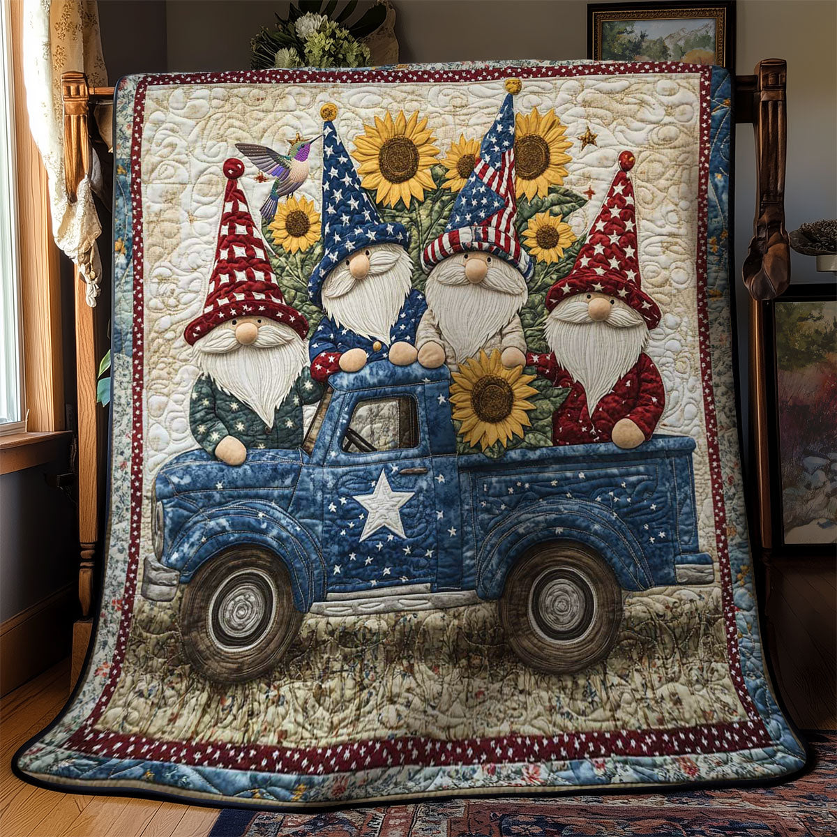 Sunflower Gnome Glory WN2811054CL Quilt