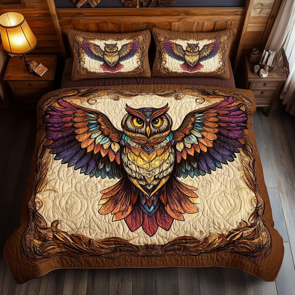 Native American Owl WY0301025CL Duvet Cover Set