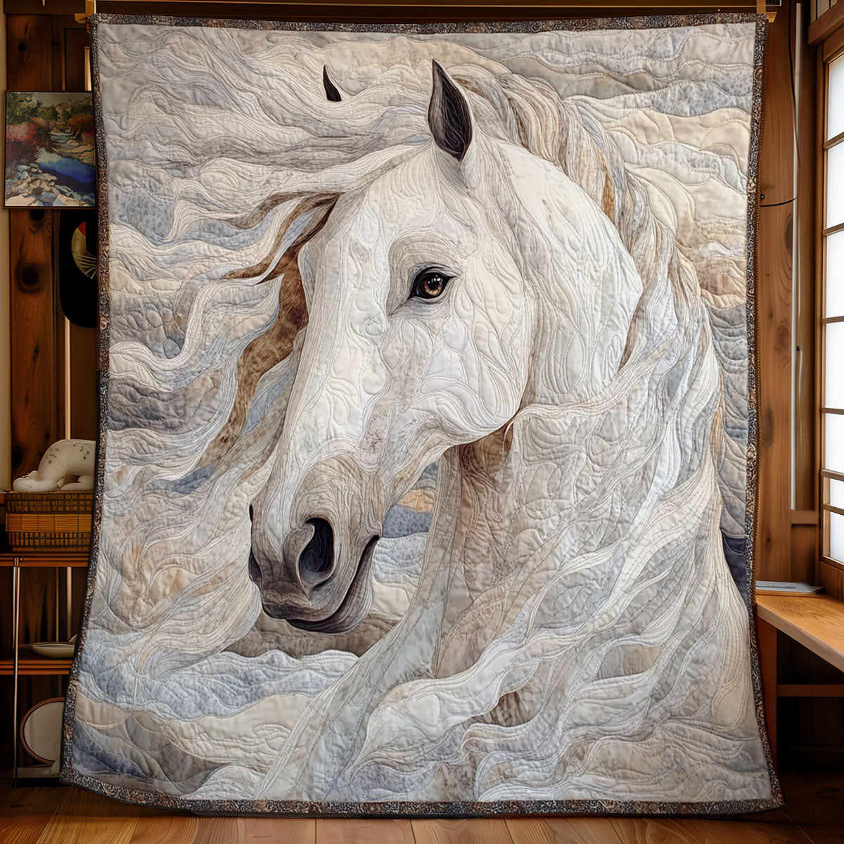 Abstract White Horse WY1202072CL Quilt