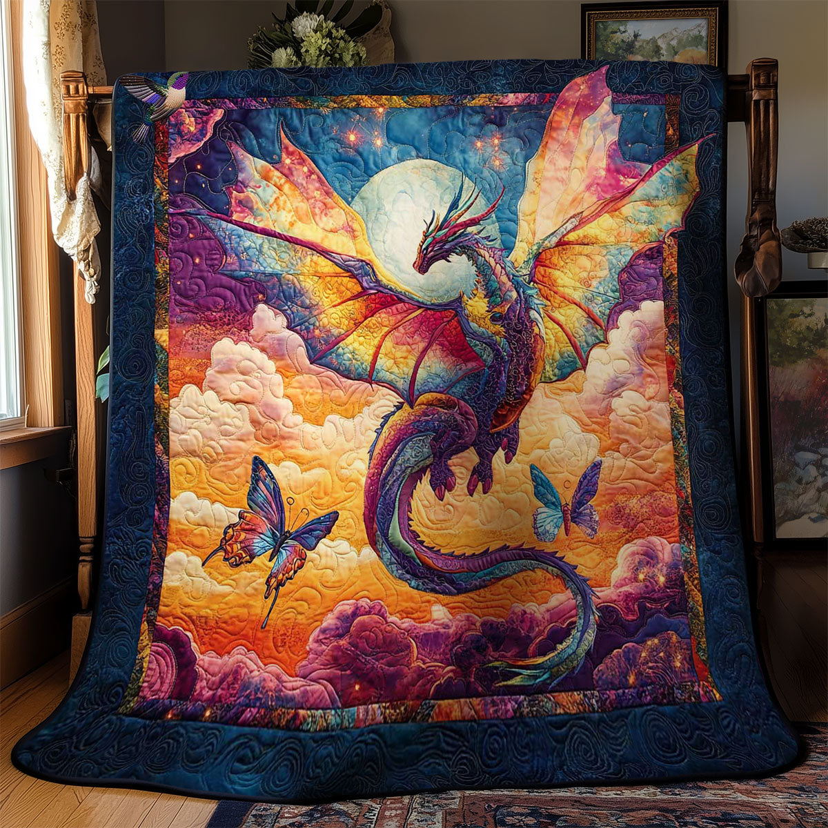 Rainbow Wings Dragon WN1912047CL Quilt