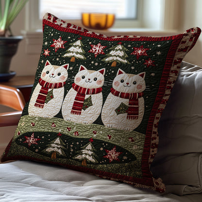 Christmas Snowmeow WJ1811038CL Quilt Pillow Case