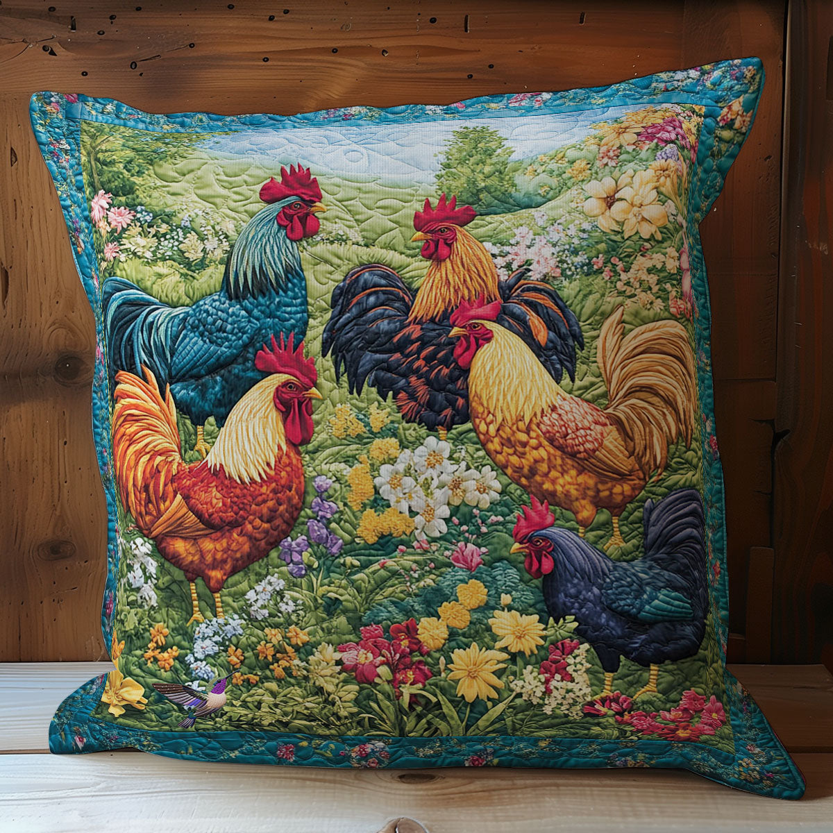 Chicken In Farm WY2612092CL Quilt Pillow Case