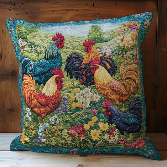 Chicken In Farm WY2612092CL Quilt Pillow Case