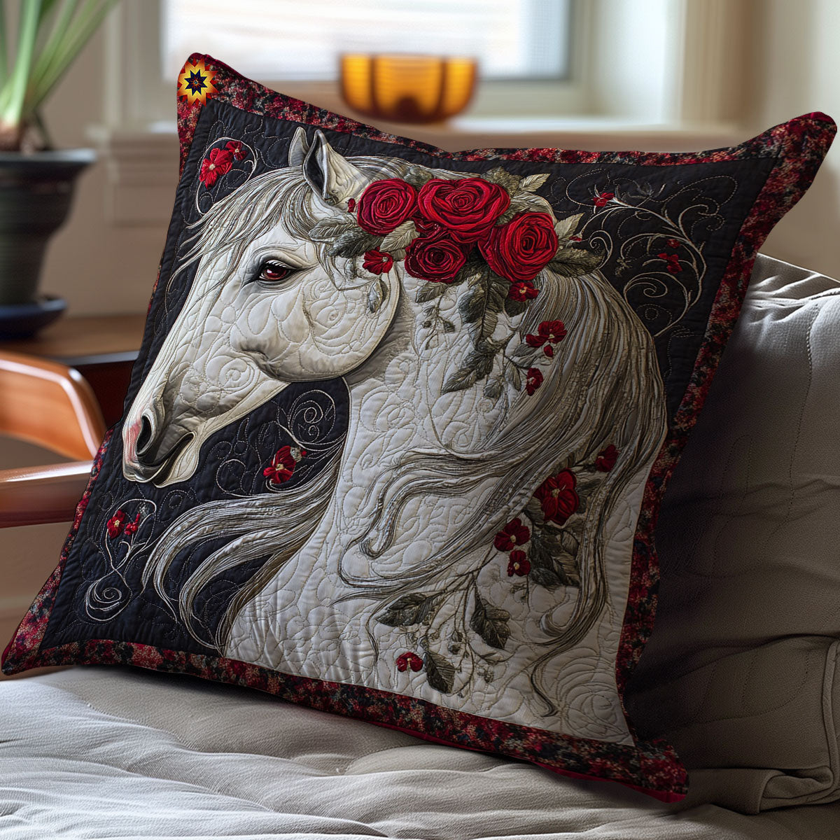 Majesty Rose Horse WY0101057CL Quilt Pillow Case