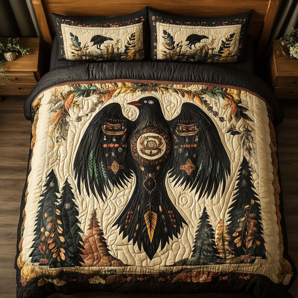 Native American Crow WY2101037CL Duvet Cover Set