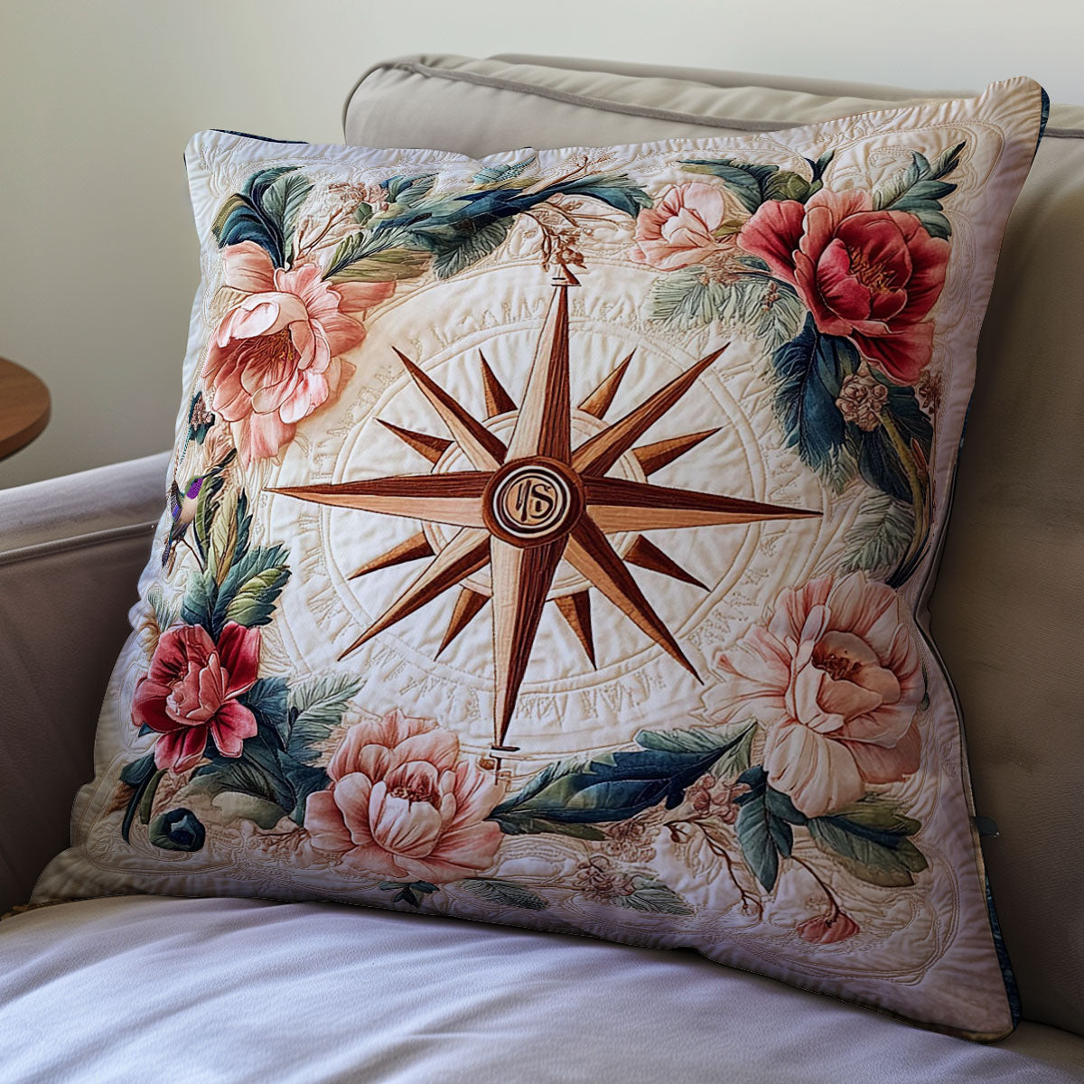 Flower Compass WY0412098CL Quilt Pillow Case
