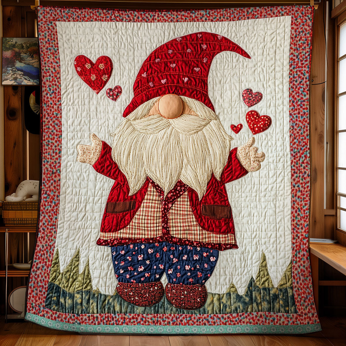 Gnome Heart WX0412027CL Quilt