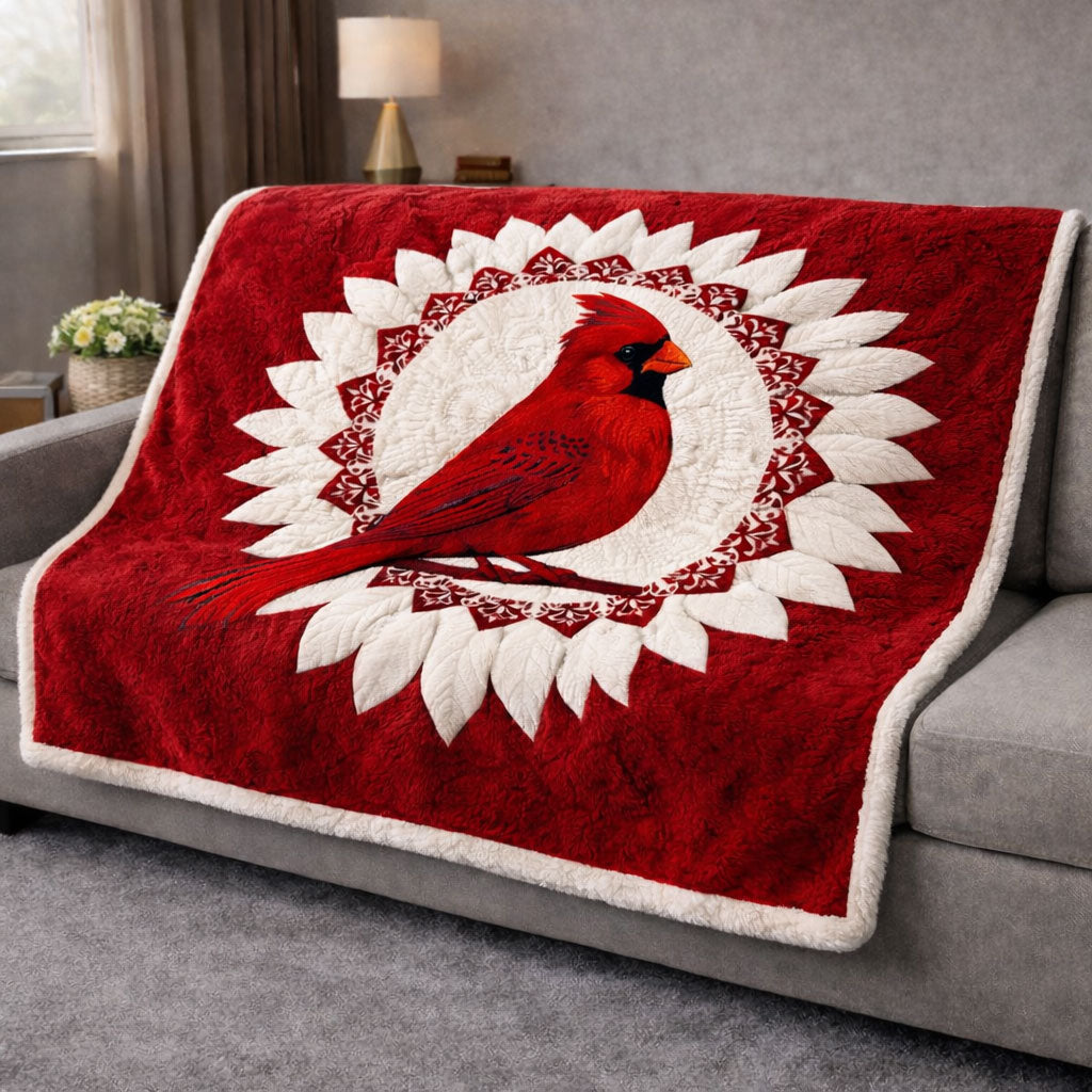 Heavenly Cardinal  KL1901002CL Faux Fur Throw Blanket