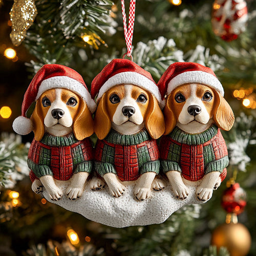 Beagle Magic Night WN1410001CL Christmas Ornament