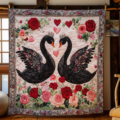 Romantic Black Swans WN0201023CL Quilt