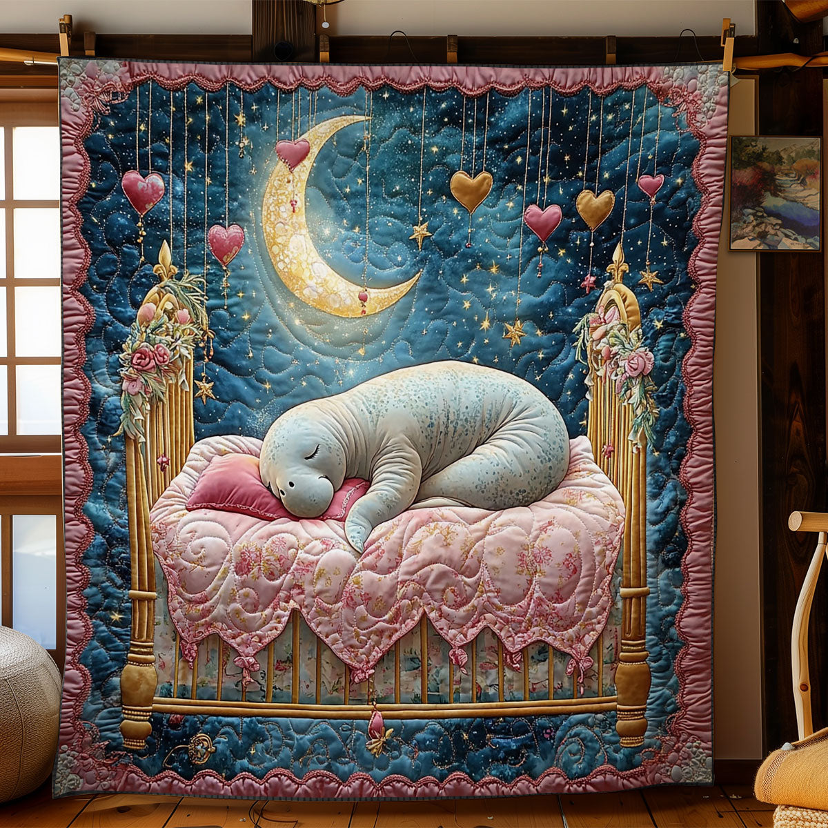 Sweet Dream Of Manatee WY1701061CL Quilt