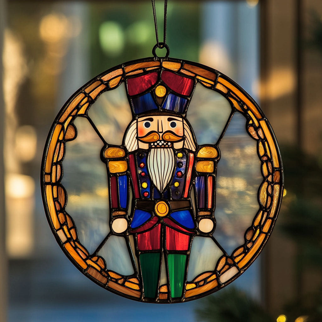 Nutcracker WJ0811046CL Stained Glass Suncatcher