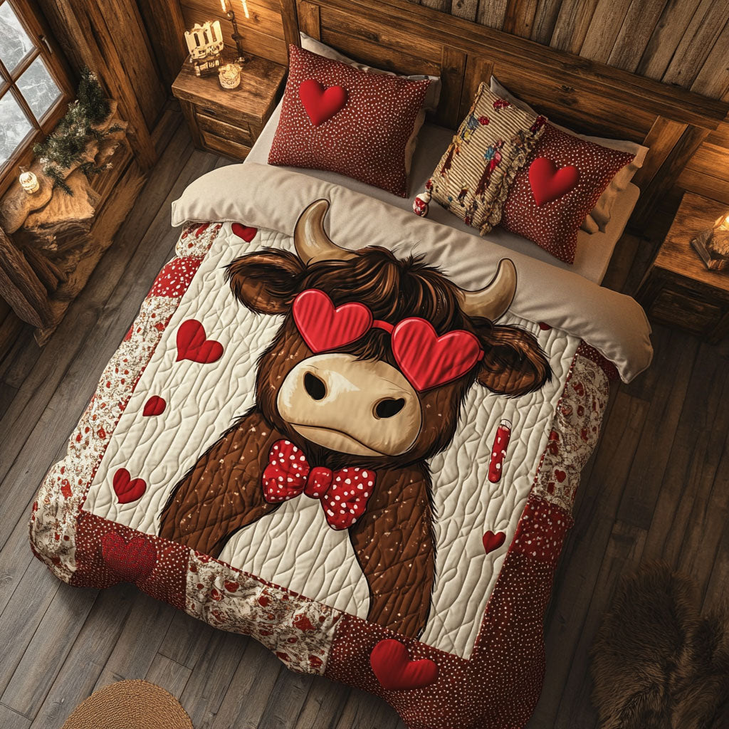 Highland Cow Valentine WX0901083CL Duvet Cover Set