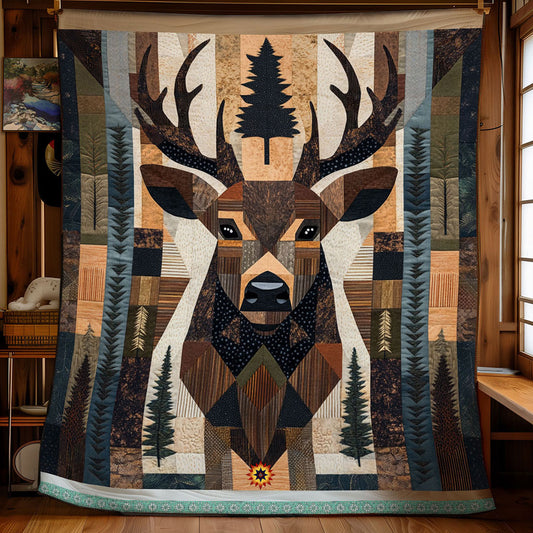 Native American Deer WU0210005CL Quilt