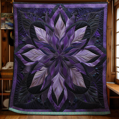 Midnight Purple Petals WN1309024CL Quilt