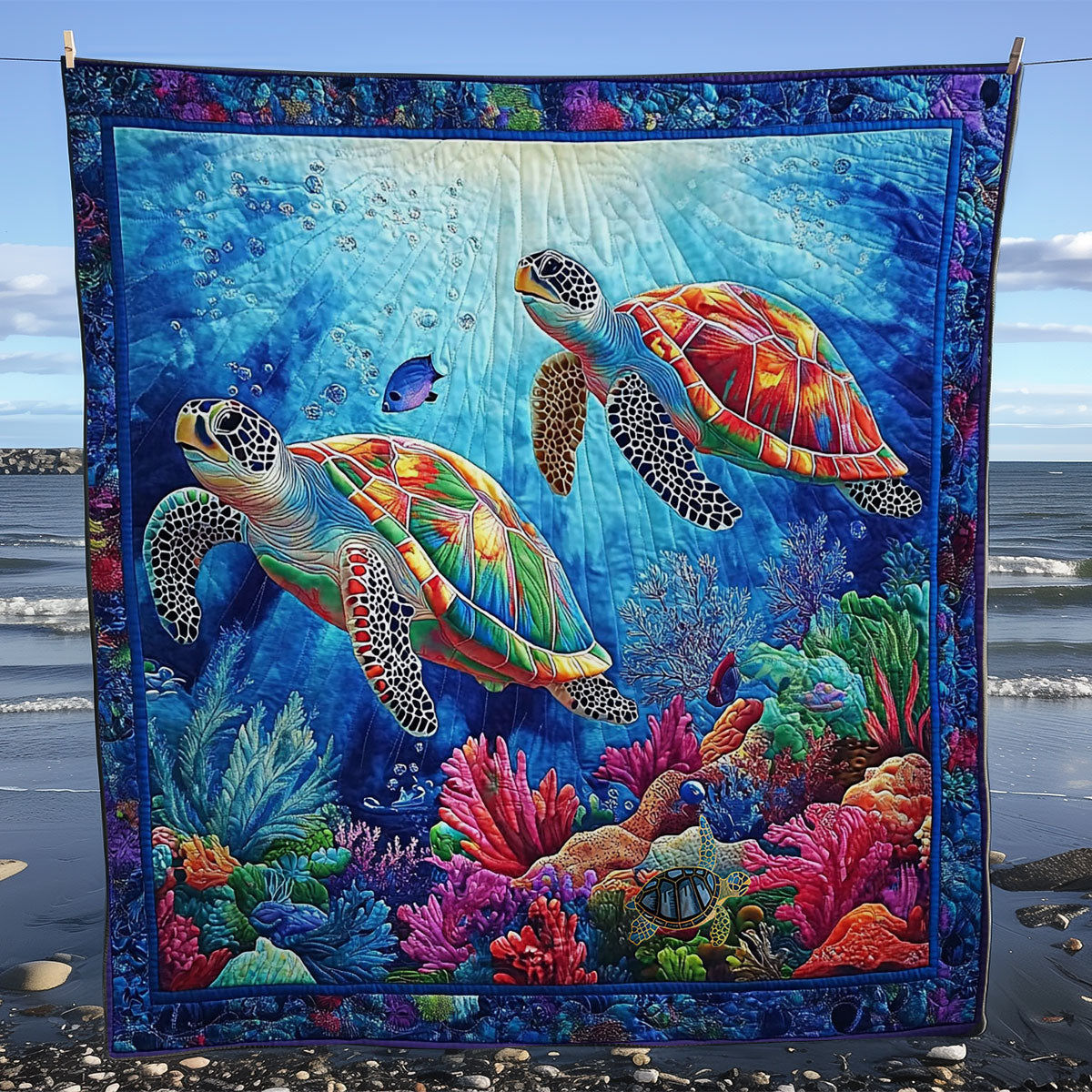 Couple Turtle WY0712012CL Quilt