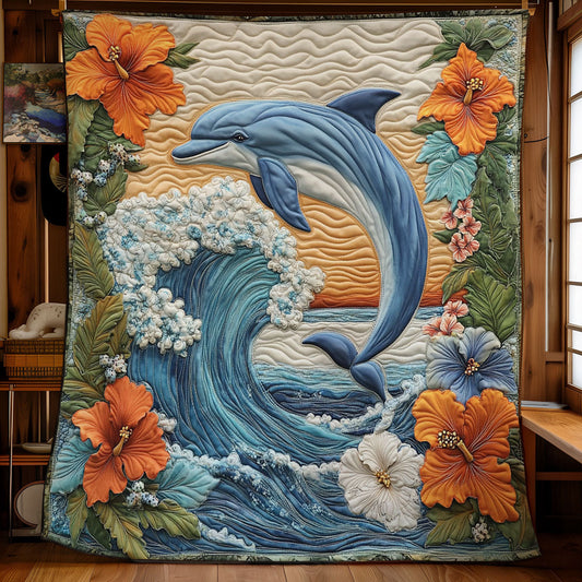 Dolphin Bloom CW1407017CL Quilt