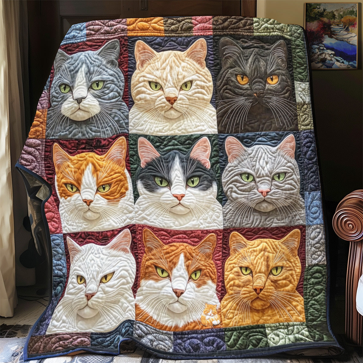 Angry Cat YR3012044CL Quilt