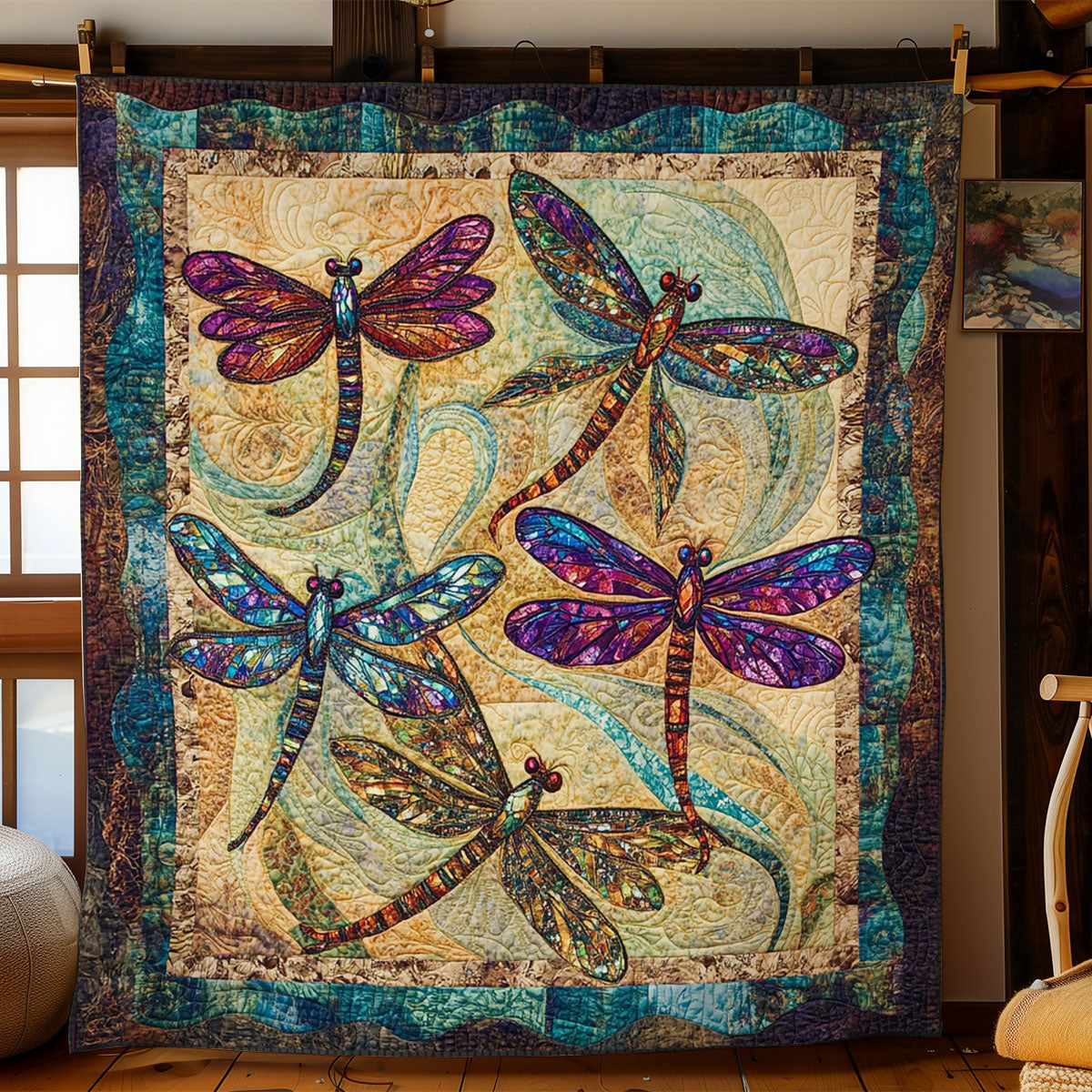 Dragonfly Family WY2702057CL Quilt