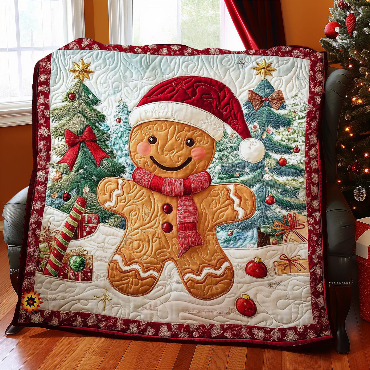 Xmas Gingerman WY0312038CL Quilt