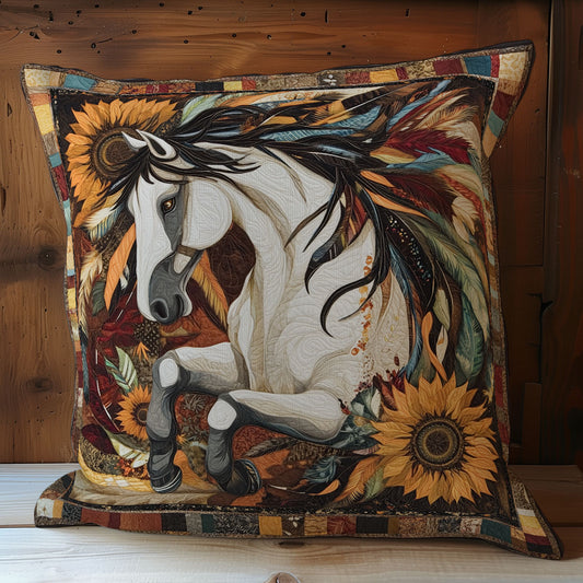 Sunflower Horse WY0301079CL Quilt Pillow Case
