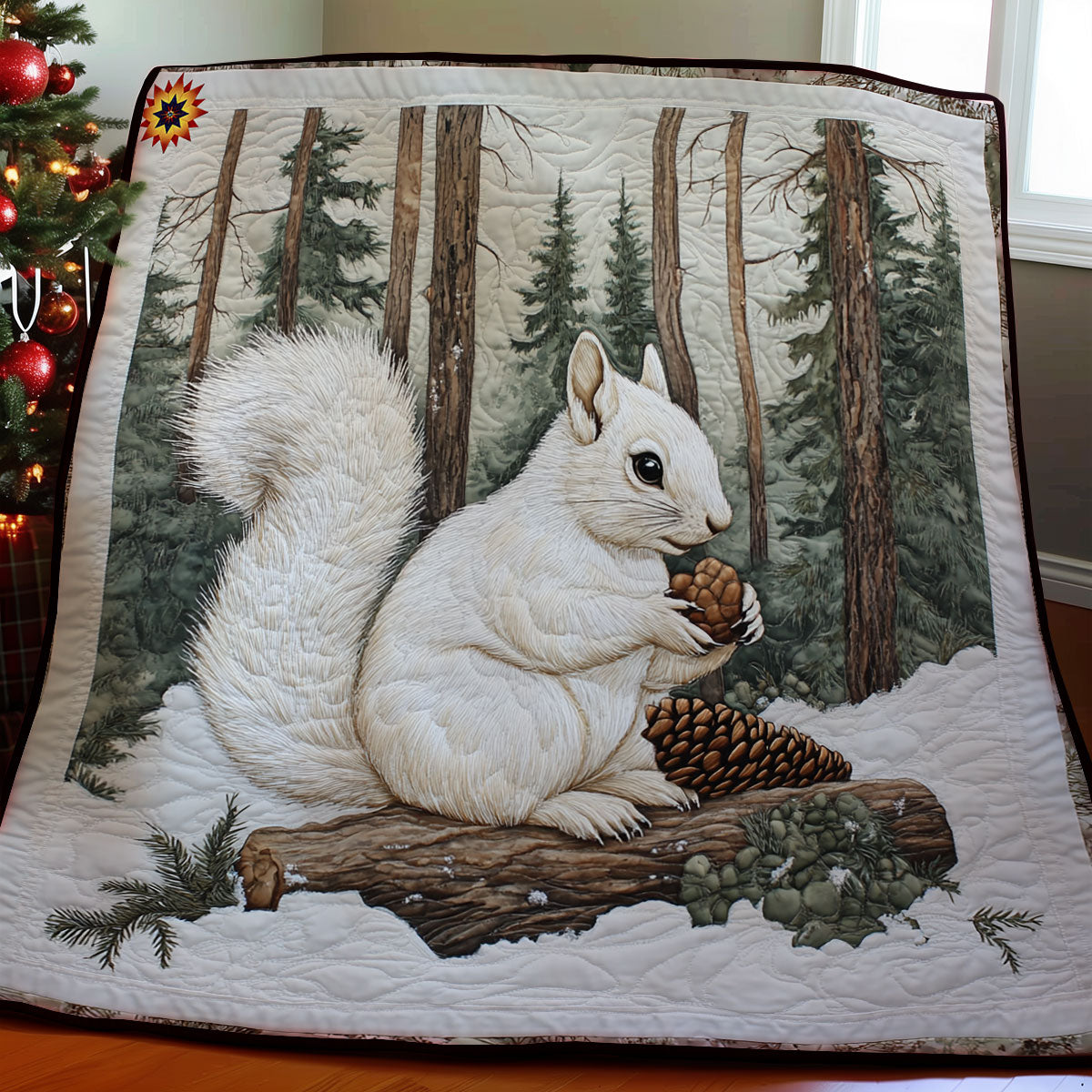 Winter Of White Squirrel WY1911104CL Quilt